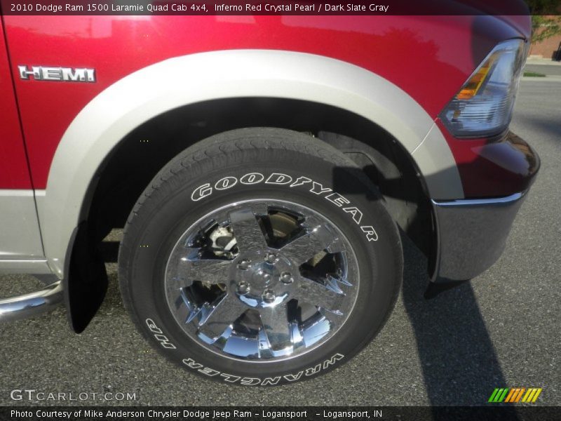 Inferno Red Crystal Pearl / Dark Slate Gray 2010 Dodge Ram 1500 Laramie Quad Cab 4x4
