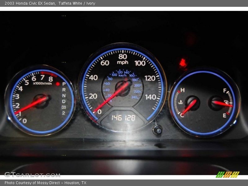 Taffeta White / Ivory 2003 Honda Civic EX Sedan