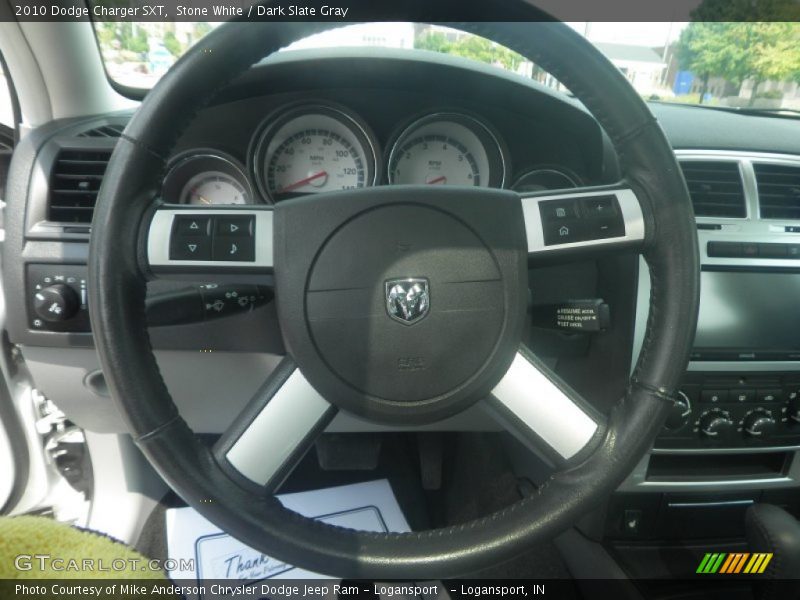 Stone White / Dark Slate Gray 2010 Dodge Charger SXT