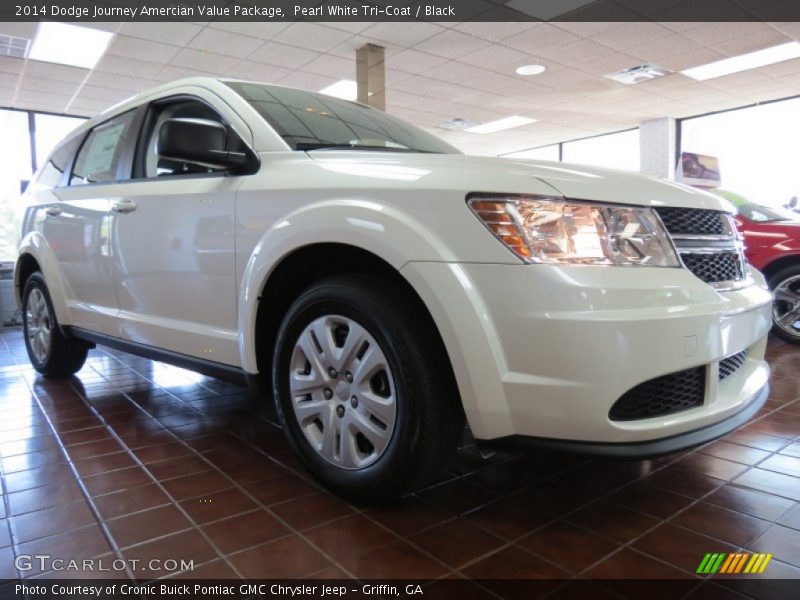 Pearl White Tri-Coat / Black 2014 Dodge Journey Amercian Value Package