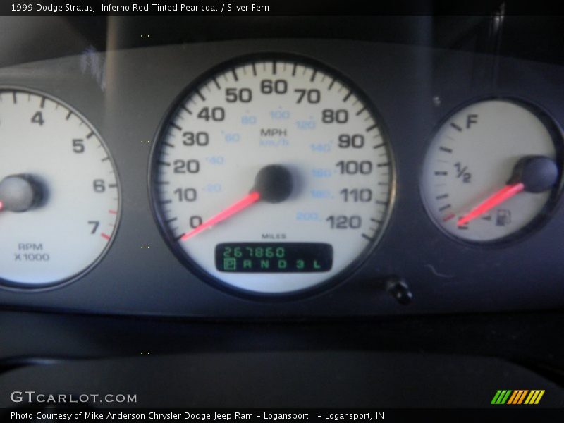 Inferno Red Tinted Pearlcoat / Silver Fern 1999 Dodge Stratus