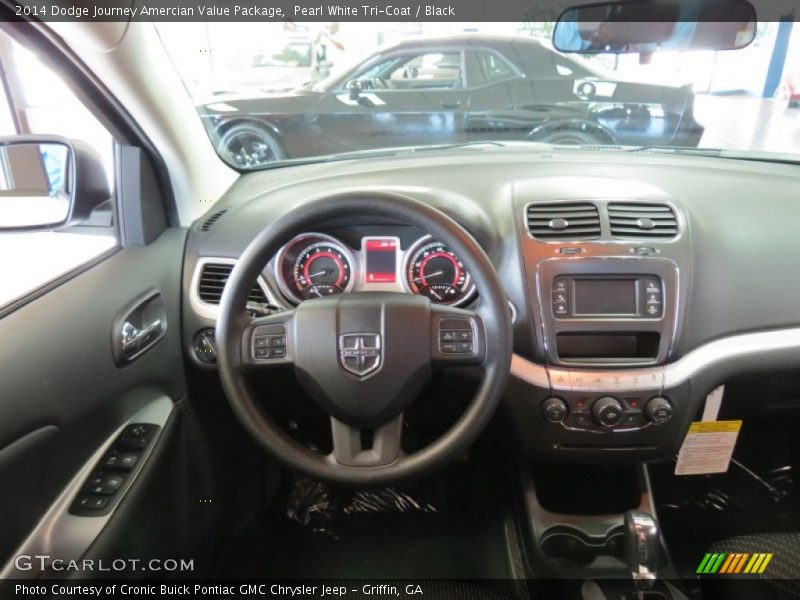 Pearl White Tri-Coat / Black 2014 Dodge Journey Amercian Value Package