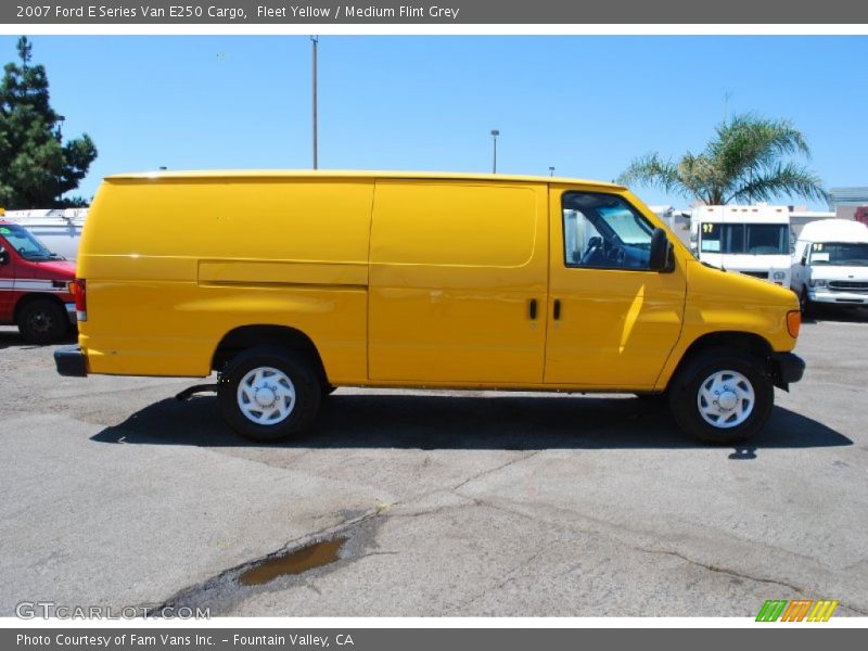 Fleet Yellow / Medium Flint Grey 2007 Ford E Series Van E250 Cargo