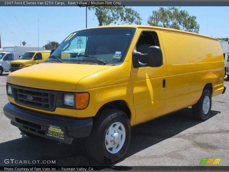 Fleet Yellow / Medium Flint Grey 2007 Ford E Series Van E250 Cargo