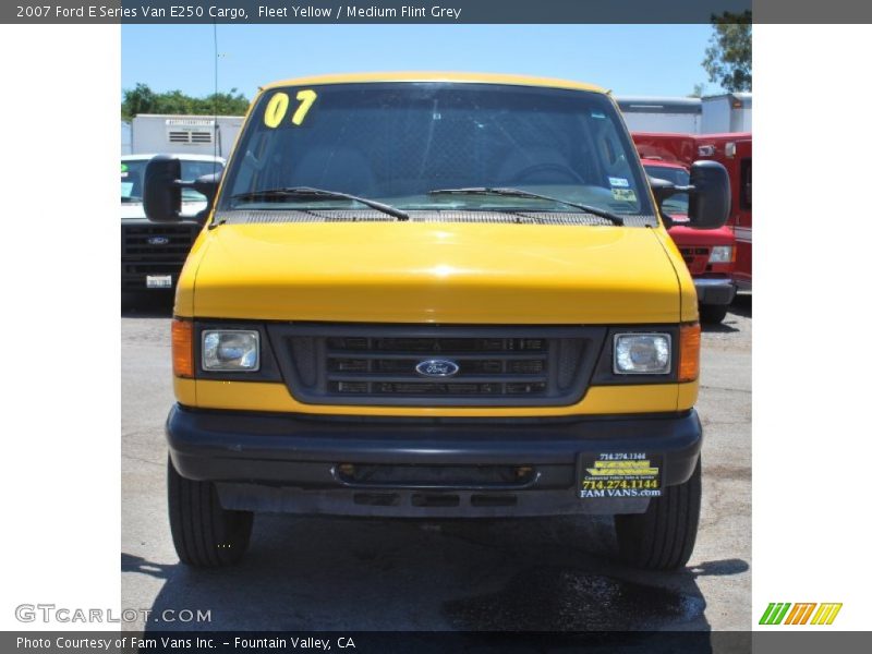 Fleet Yellow / Medium Flint Grey 2007 Ford E Series Van E250 Cargo