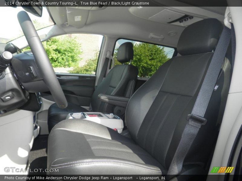True Blue Pearl / Black/Light Graystone 2014 Chrysler Town & Country Touring-L