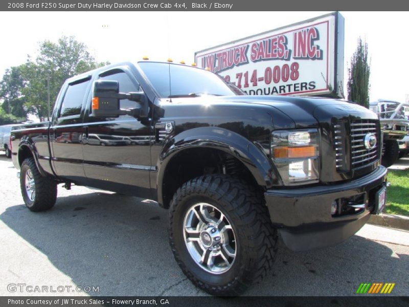 Black / Ebony 2008 Ford F250 Super Duty Harley Davidson Crew Cab 4x4