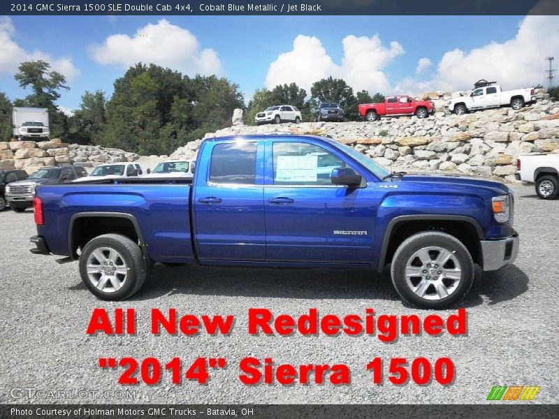 Cobalt Blue Metallic / Jet Black 2014 GMC Sierra 1500 SLE Double Cab 4x4