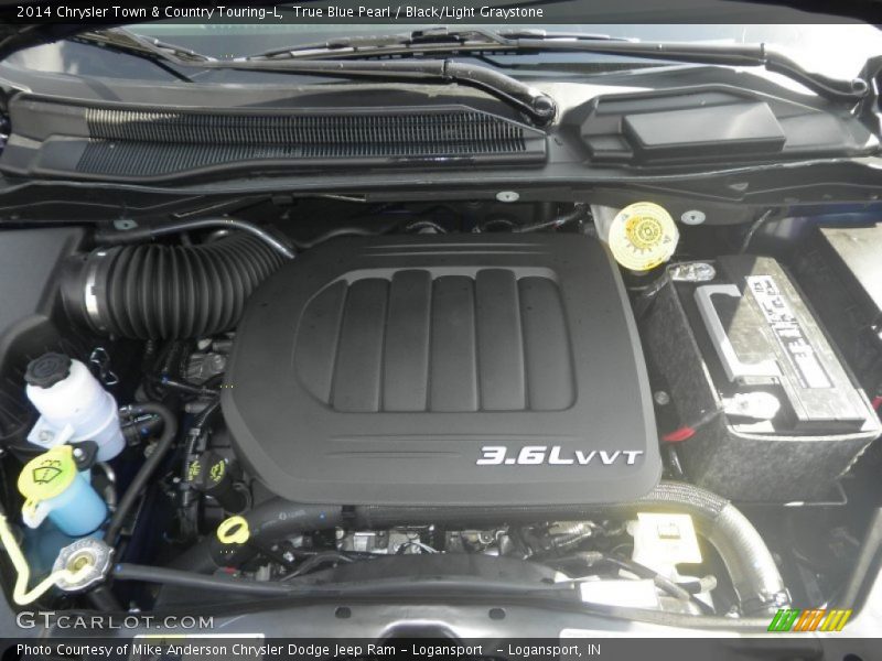 True Blue Pearl / Black/Light Graystone 2014 Chrysler Town & Country Touring-L