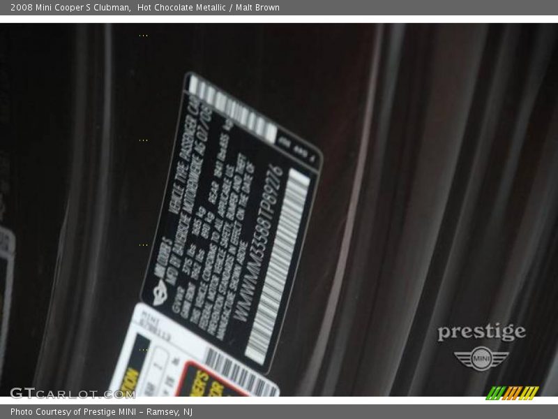 Hot Chocolate Metallic / Malt Brown 2008 Mini Cooper S Clubman