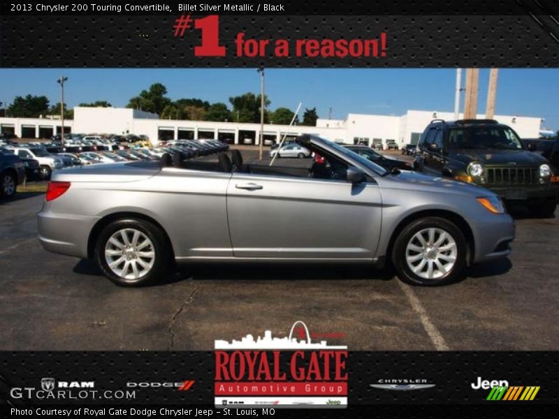 Billet Silver Metallic / Black 2013 Chrysler 200 Touring Convertible