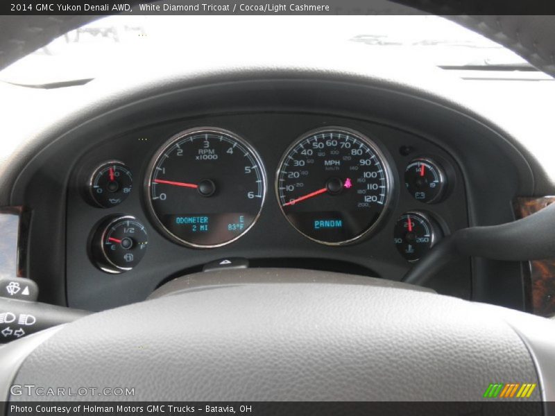 White Diamond Tricoat / Cocoa/Light Cashmere 2014 GMC Yukon Denali AWD