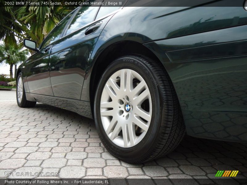 Oxford Green Metallic / Beige III 2002 BMW 7 Series 745i Sedan