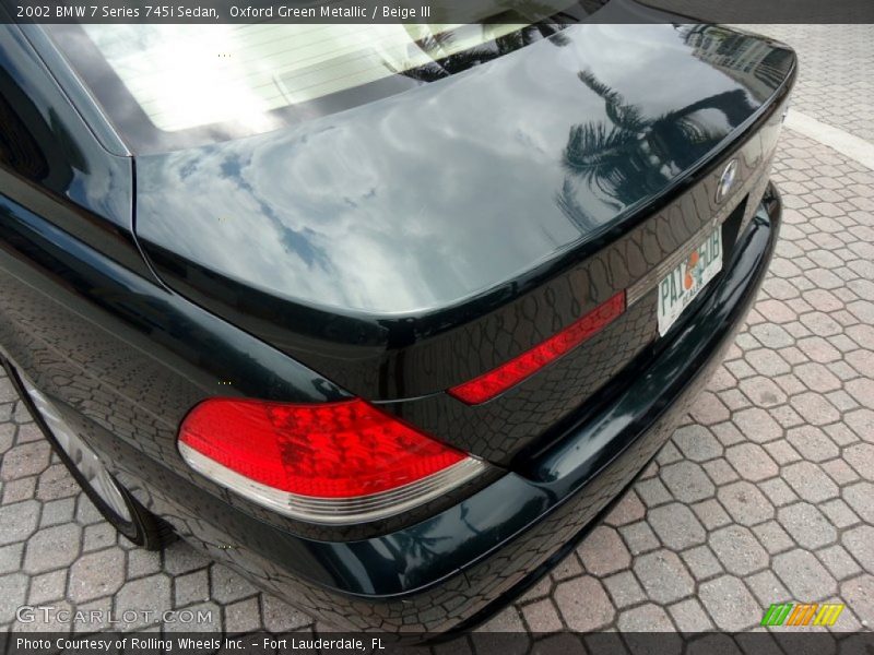 Oxford Green Metallic / Beige III 2002 BMW 7 Series 745i Sedan