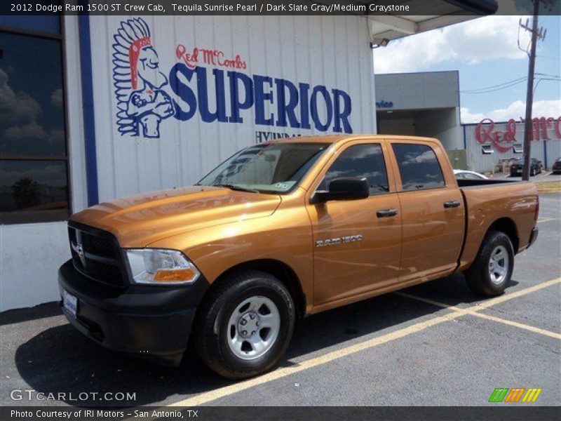 Tequila Sunrise Pearl / Dark Slate Gray/Medium Graystone 2012 Dodge Ram 1500 ST Crew Cab