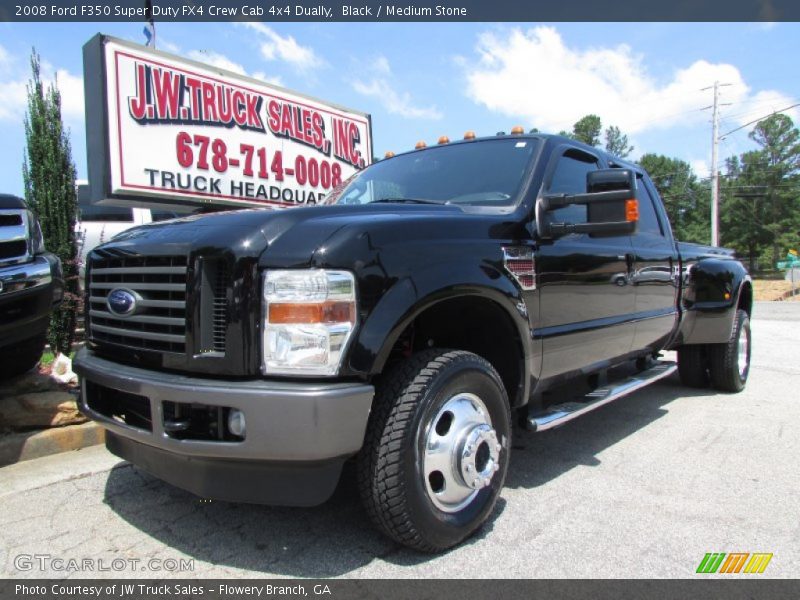 Black / Medium Stone 2008 Ford F350 Super Duty FX4 Crew Cab 4x4 Dually