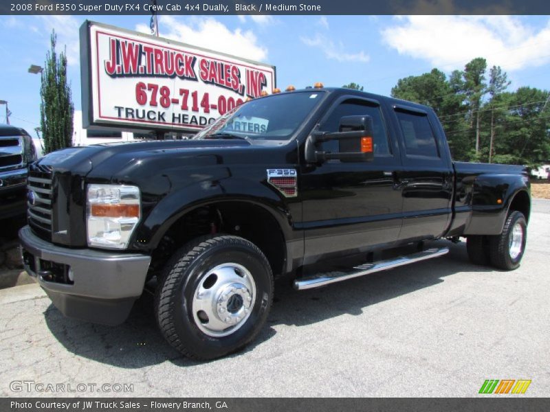Black / Medium Stone 2008 Ford F350 Super Duty FX4 Crew Cab 4x4 Dually