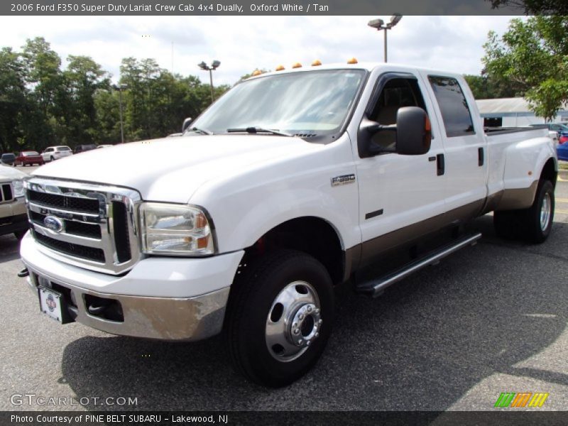 Oxford White / Tan 2006 Ford F350 Super Duty Lariat Crew Cab 4x4 Dually
