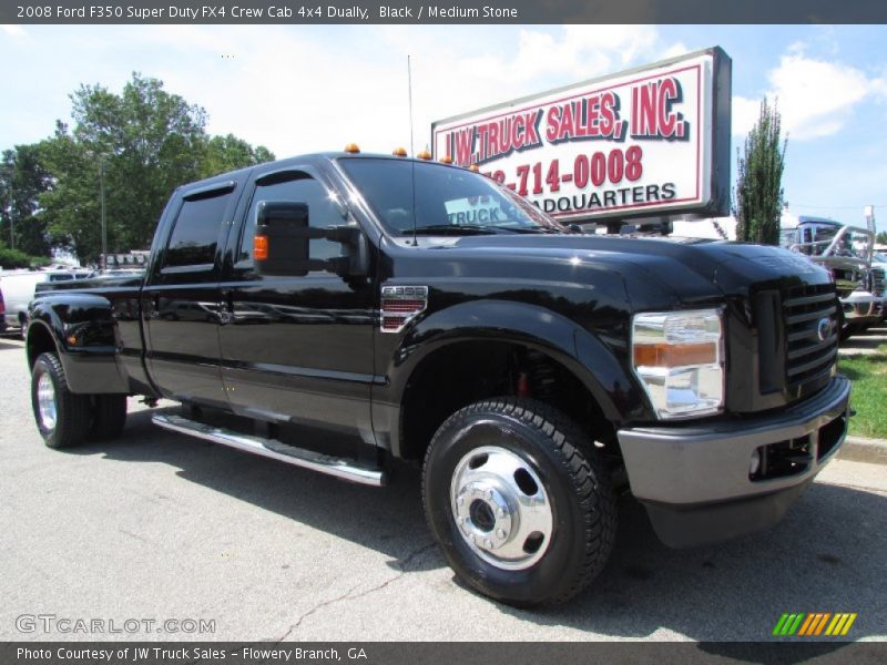Black / Medium Stone 2008 Ford F350 Super Duty FX4 Crew Cab 4x4 Dually