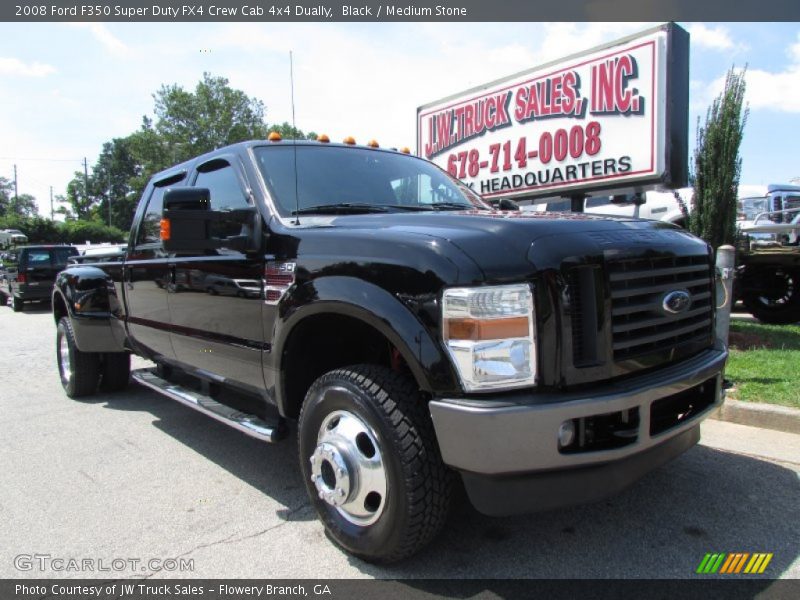Black / Medium Stone 2008 Ford F350 Super Duty FX4 Crew Cab 4x4 Dually