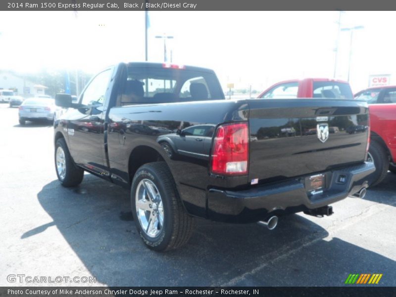 Black / Black/Diesel Gray 2014 Ram 1500 Express Regular Cab
