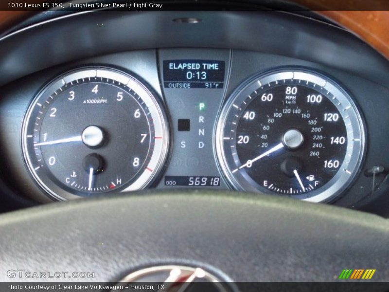 Tungsten Silver Pearl / Light Gray 2010 Lexus ES 350