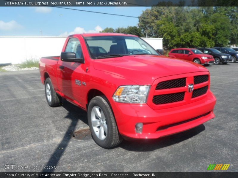Flame Red / Black/Diesel Gray 2014 Ram 1500 Express Regular Cab
