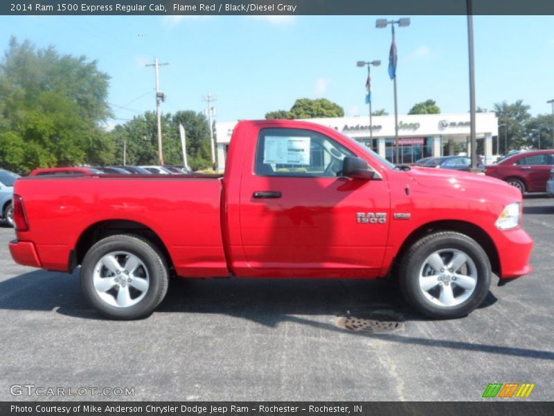 Flame Red / Black/Diesel Gray 2014 Ram 1500 Express Regular Cab