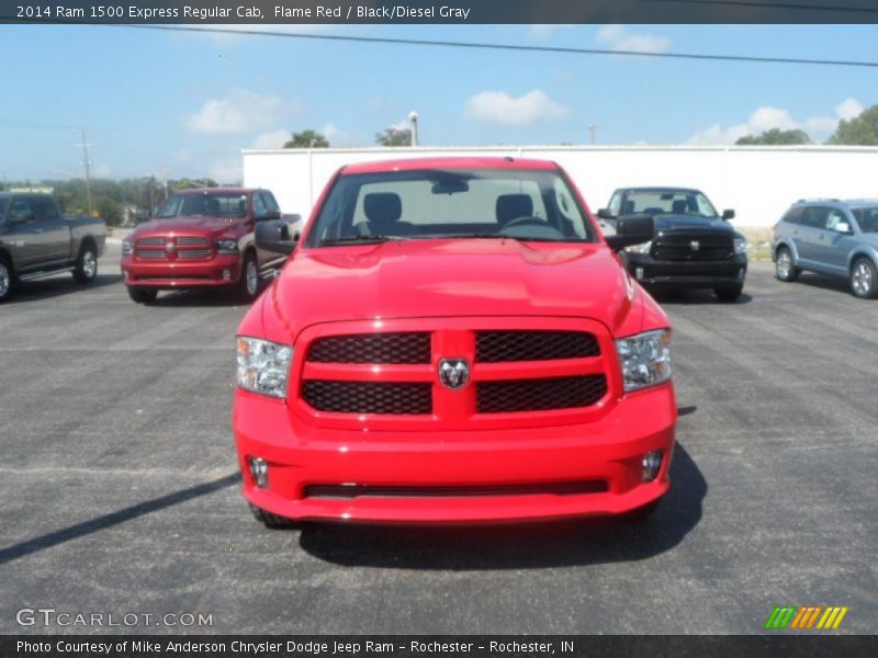 Flame Red / Black/Diesel Gray 2014 Ram 1500 Express Regular Cab