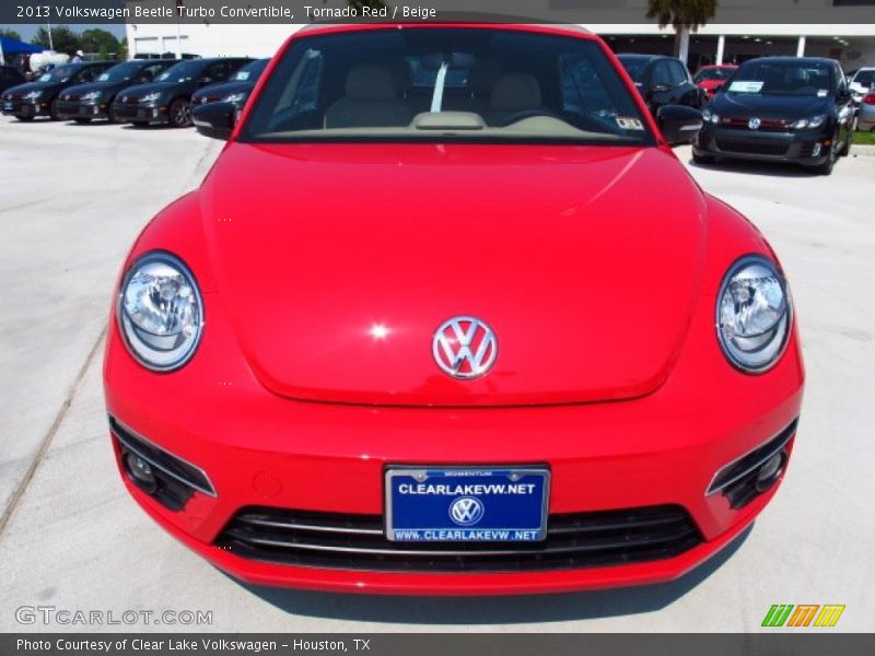 Tornado Red / Beige 2013 Volkswagen Beetle Turbo Convertible