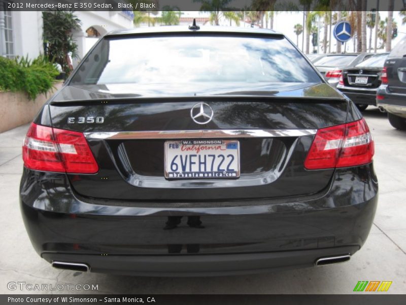 Black / Black 2012 Mercedes-Benz E 350 Sedan