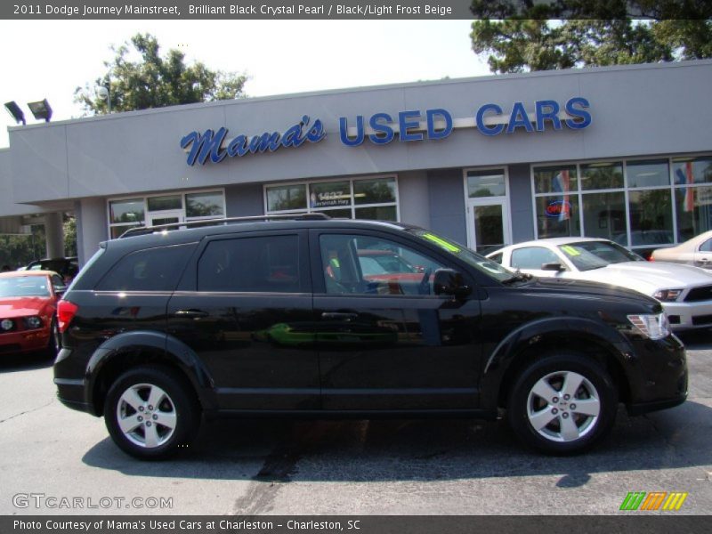 Brilliant Black Crystal Pearl / Black/Light Frost Beige 2011 Dodge Journey Mainstreet
