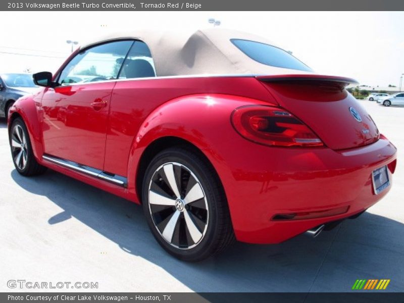 Tornado Red / Beige 2013 Volkswagen Beetle Turbo Convertible