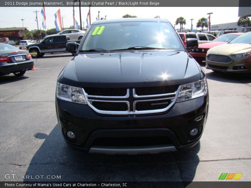 Brilliant Black Crystal Pearl / Black/Light Frost Beige 2011 Dodge Journey Mainstreet