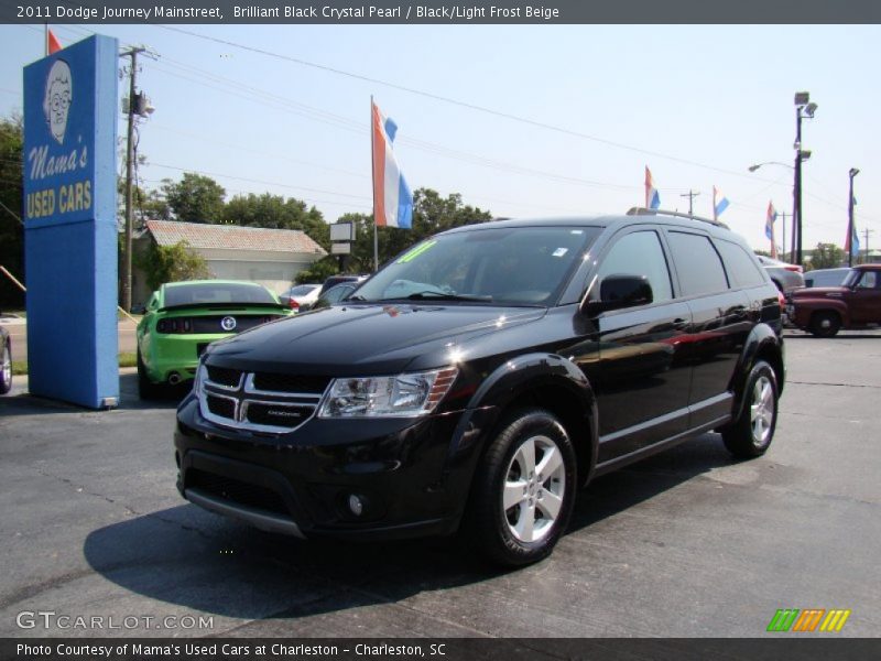 Brilliant Black Crystal Pearl / Black/Light Frost Beige 2011 Dodge Journey Mainstreet