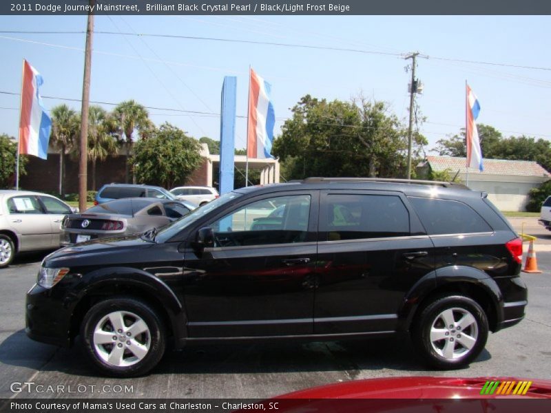 Brilliant Black Crystal Pearl / Black/Light Frost Beige 2011 Dodge Journey Mainstreet