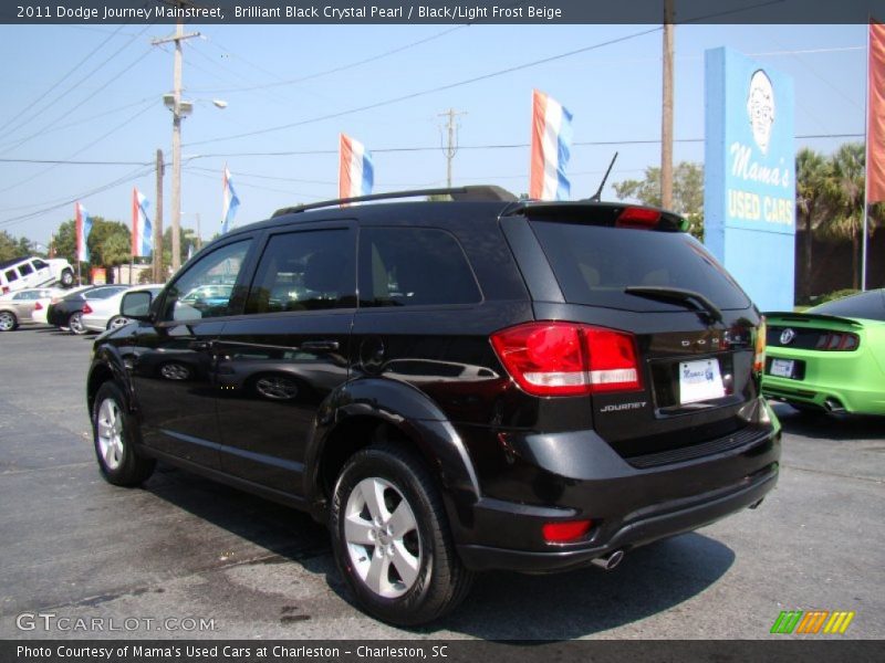 Brilliant Black Crystal Pearl / Black/Light Frost Beige 2011 Dodge Journey Mainstreet