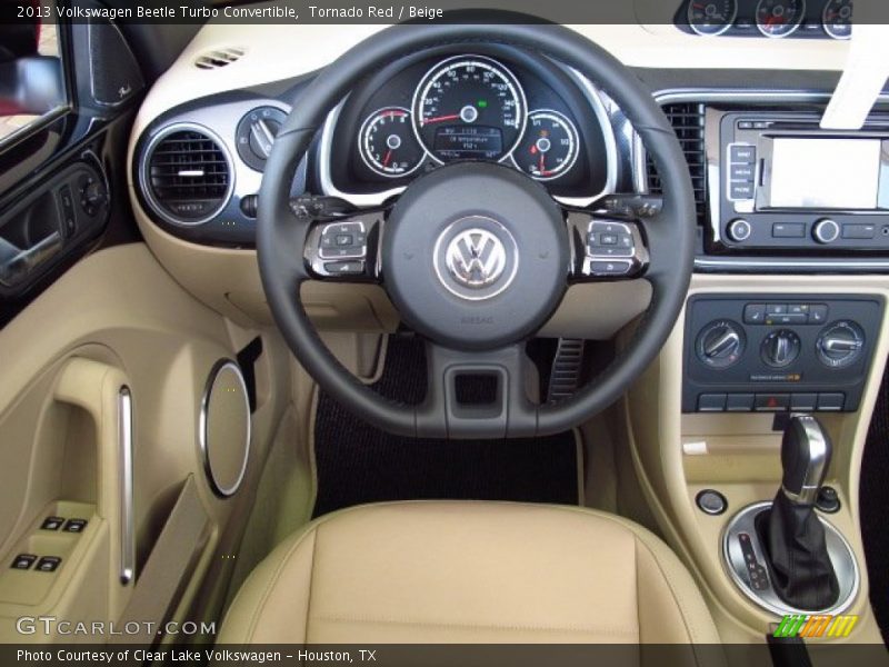 Tornado Red / Beige 2013 Volkswagen Beetle Turbo Convertible