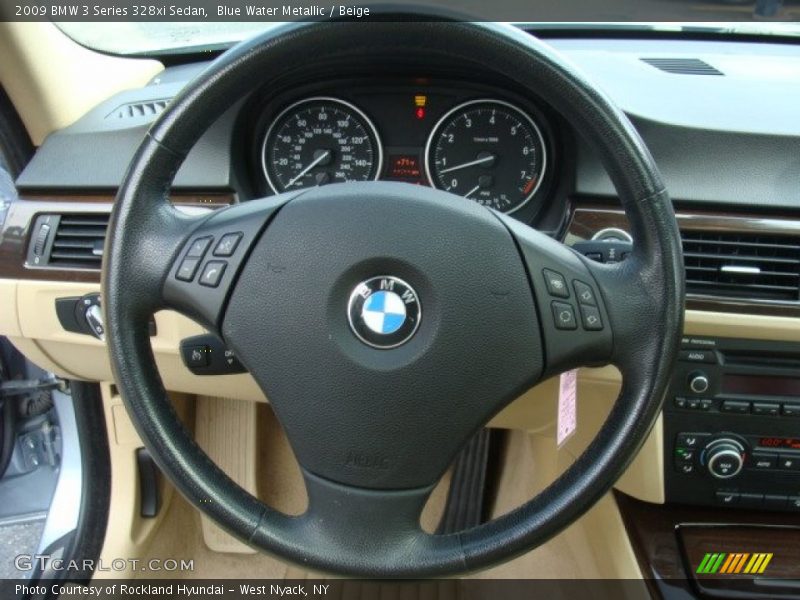 Blue Water Metallic / Beige 2009 BMW 3 Series 328xi Sedan