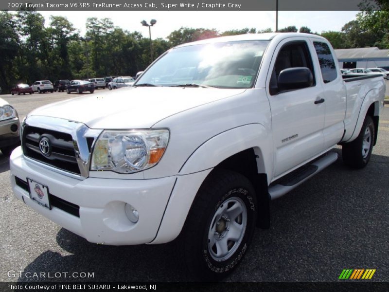 Super White / Graphite Gray 2007 Toyota Tacoma V6 SR5 PreRunner Access Cab