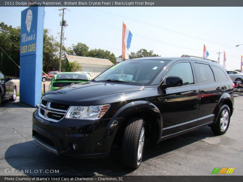 Brilliant Black Crystal Pearl / Black/Light Frost Beige 2011 Dodge Journey Mainstreet