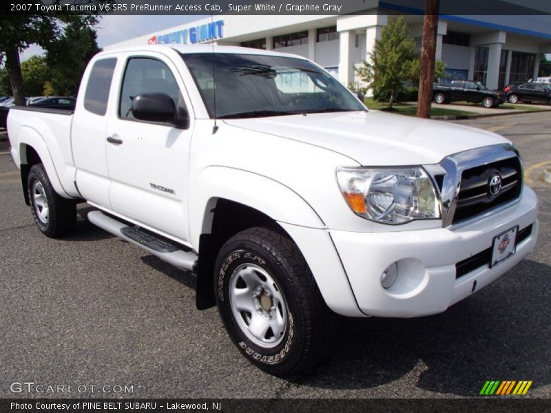 Super White / Graphite Gray 2007 Toyota Tacoma V6 SR5 PreRunner Access Cab