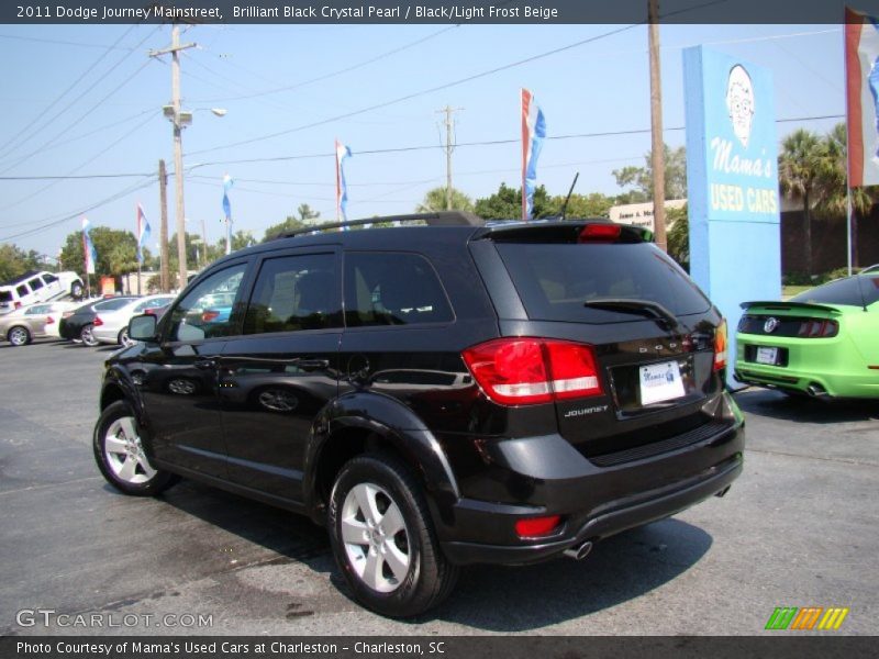 Brilliant Black Crystal Pearl / Black/Light Frost Beige 2011 Dodge Journey Mainstreet