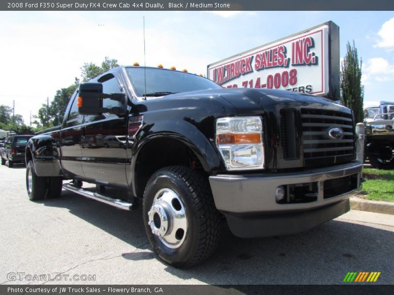 Black / Medium Stone 2008 Ford F350 Super Duty FX4 Crew Cab 4x4 Dually