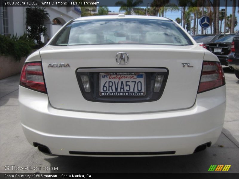 White Diamond Pearl / Parchment 2008 Acura TL 3.2