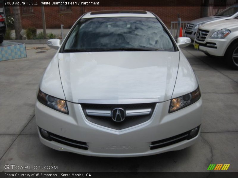 White Diamond Pearl / Parchment 2008 Acura TL 3.2