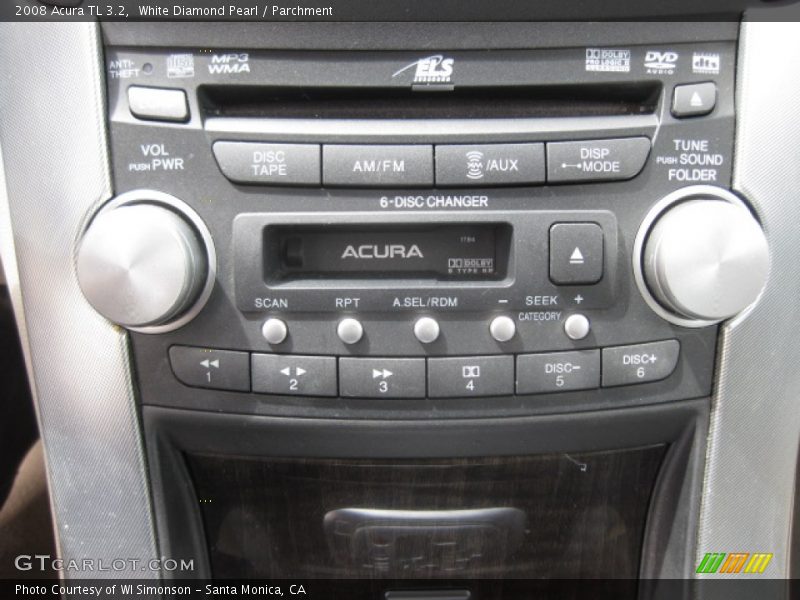 White Diamond Pearl / Parchment 2008 Acura TL 3.2
