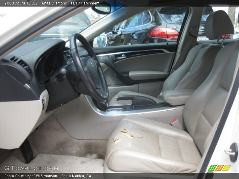 White Diamond Pearl / Parchment 2008 Acura TL 3.2
