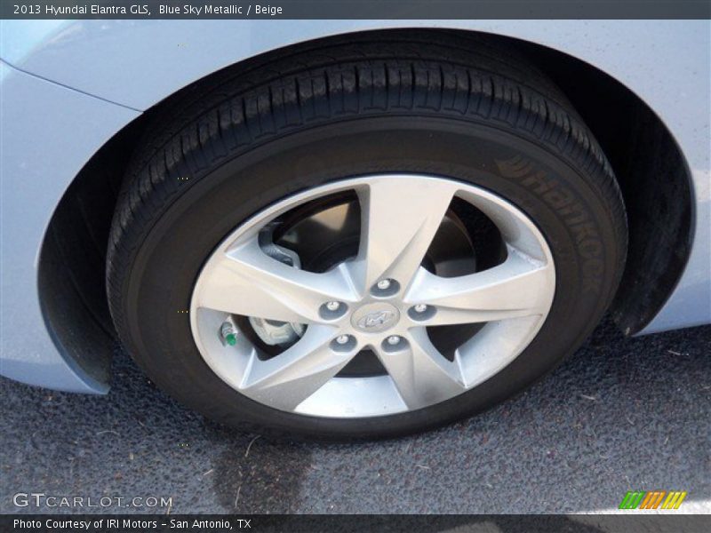 Blue Sky Metallic / Beige 2013 Hyundai Elantra GLS