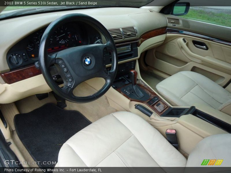 Jet Black / Sand Beige 2003 BMW 5 Series 530i Sedan